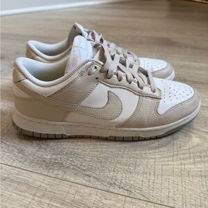 Nike Women's Beige and White Sneakers